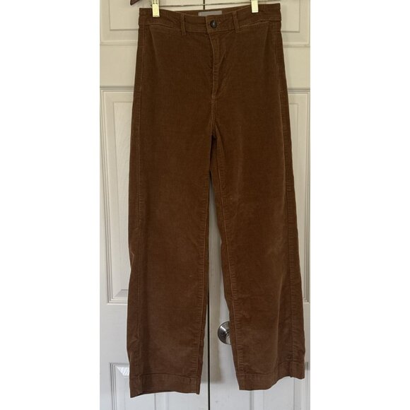 Everlane Brown The Sailor Corduroy High Rise Wide Leg Pants, size 6 - Picture 1 of 12